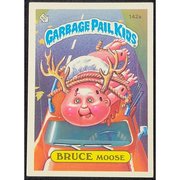 1986 TOPPS GARBAGE PAIL KIDS BRUCE MOOSE S4 142A ERROR CARD...